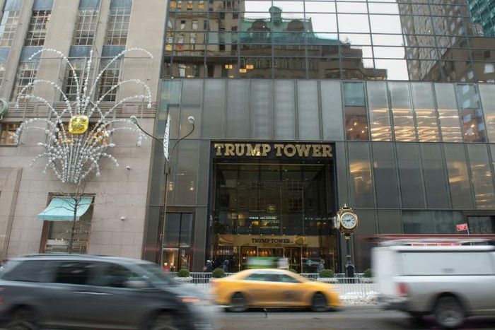 A Russian lawyer who took part in a meeting at Trump Tower (seen here) in 2016 with top officials on Donald Trump's presidential campaign has been indicted in a separate money laundering case
