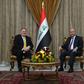 US Secretary of State Mike Pompeo (L) meets Iraqi President Barham Saleh on an unannounced visit to Baghdad, the latest stop on a whistlestop Middle East tour aimed at reassuring allies troubled by US plans to withdraw from Syria