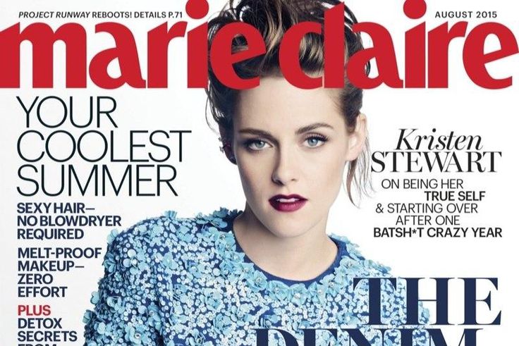 Kristen Stewart covers Marie Claire US August 2015 cover