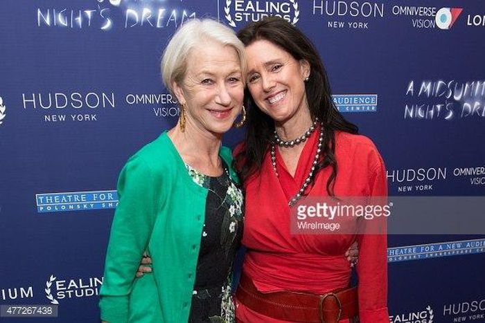 Helen Mirren and Julie Taymor at the premiere of A Midsummer Night's Dream in New York City.