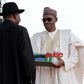Former president, Goodluck Jonathan hands over power to Muhammadu Buhari.