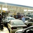 A fuel queue in a Nigerian petrol station