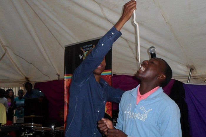 After making his congregation eat snakes and other weird things, Mnguni goes to TB Joshua for deliverance