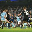 Opening strike: Raheem Sterling puts Man City ahead