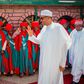 President Muhammadu Buhari visits Emir of Daura on June 19, 2015.
