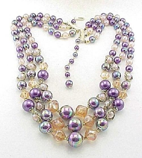 A vintage costume jewelry