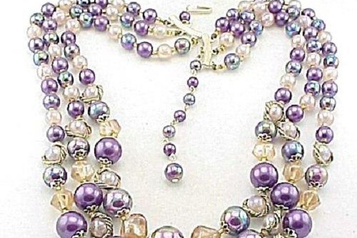 A vintage costume jewelry