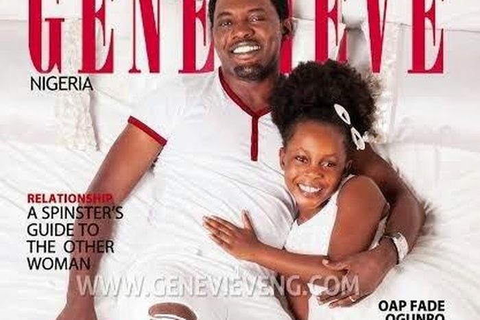 Ayo Makun and his daughter cover father's day edition of Genevieve Magazine