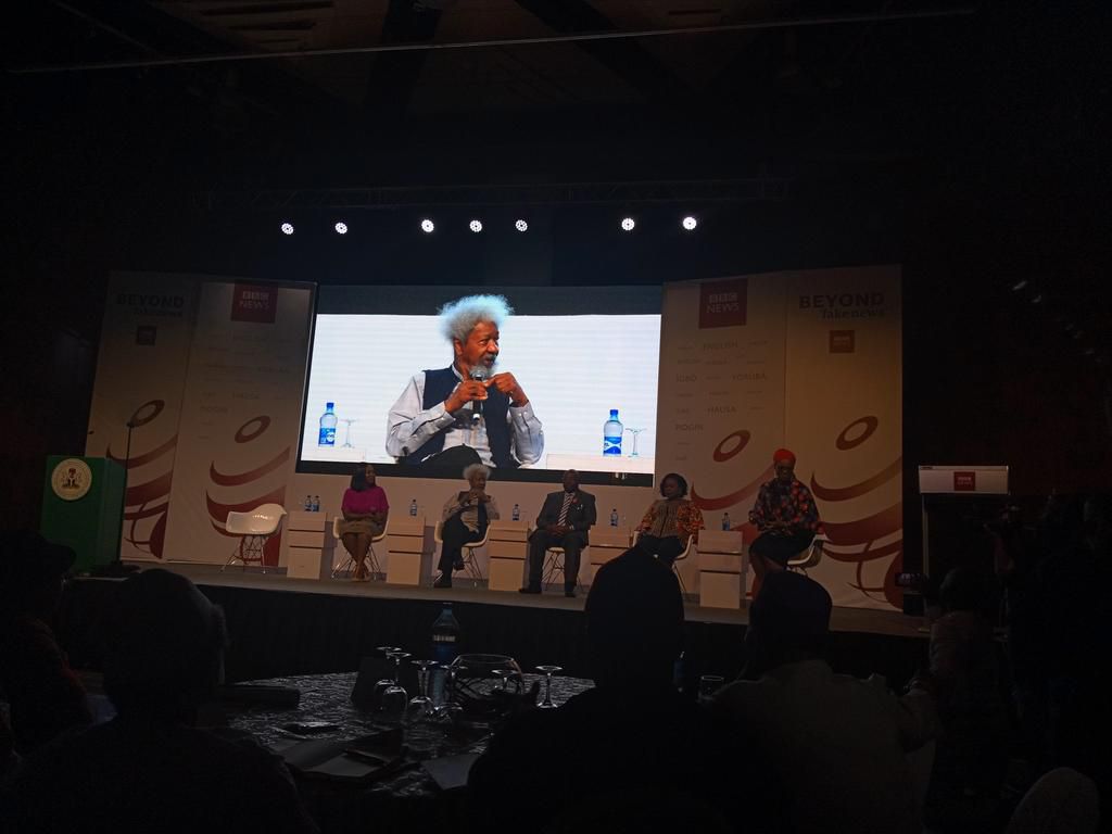 Nobel laureate, Sole Soyinka, speaks on the dangers of fake news.