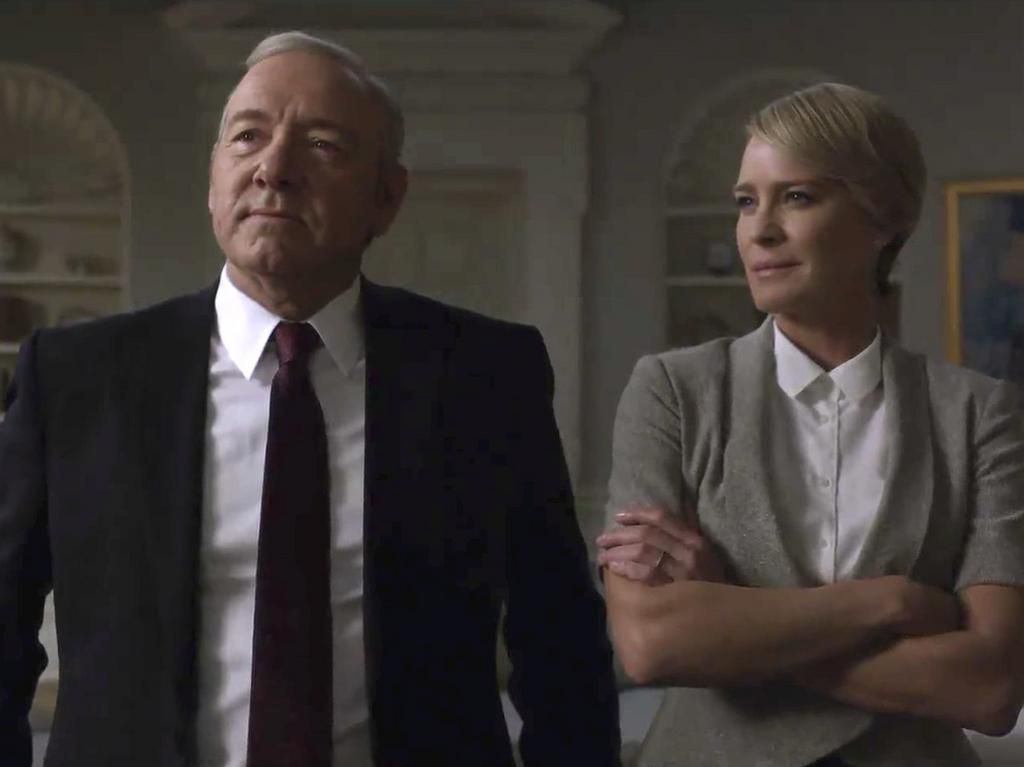 Kevin Spacey and Robin Wright as Frank and Claire Underwood on "House of Cards."