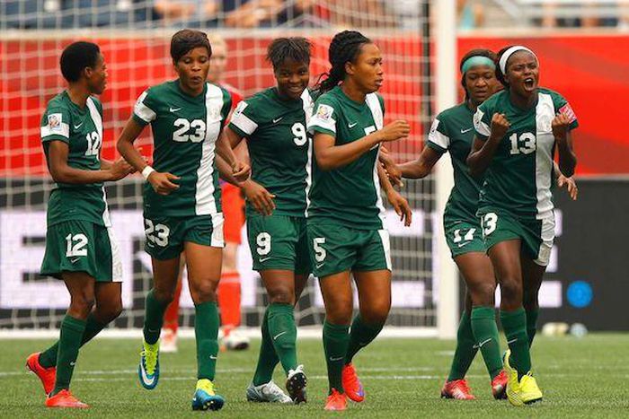 Super Falcons celebration a goal