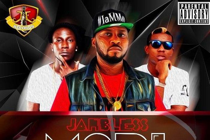 Seriki, Jahbless and Small Doctor on the art cover of Modi