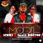 Seriki, Jahbless and Small Doctor on the art cover of Modi