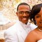 Newlyweds smiling