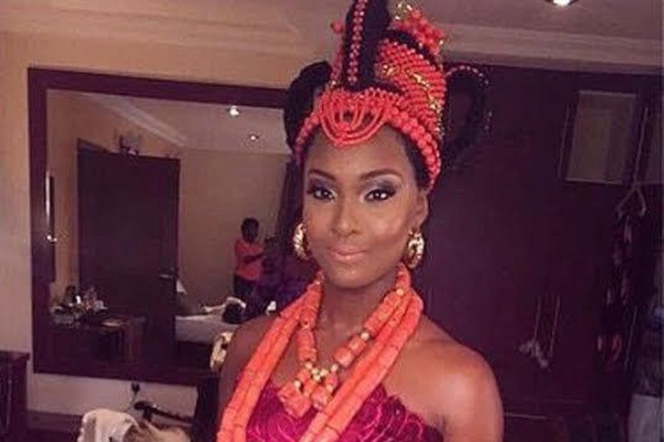 Osas Ighodaro just before going out for her wedding