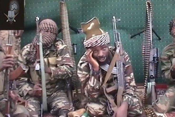 Boko Haram leader, Abubakar Shekau with some of his followers