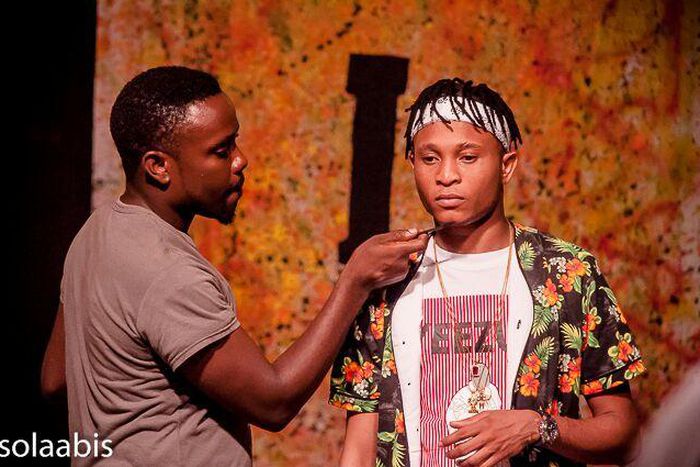 Eric Gaga touching up Viktoh for video shoot