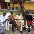 Bimbo Manuel, Carol King, Kunle Afolayan on set of 'Eko Law' series
