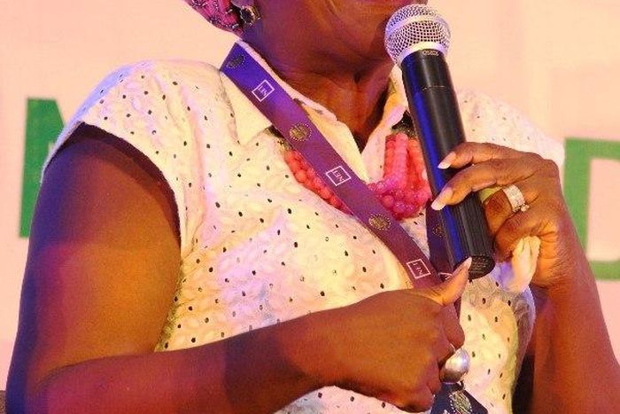 Joke Silva speaking at the 2015 NEC