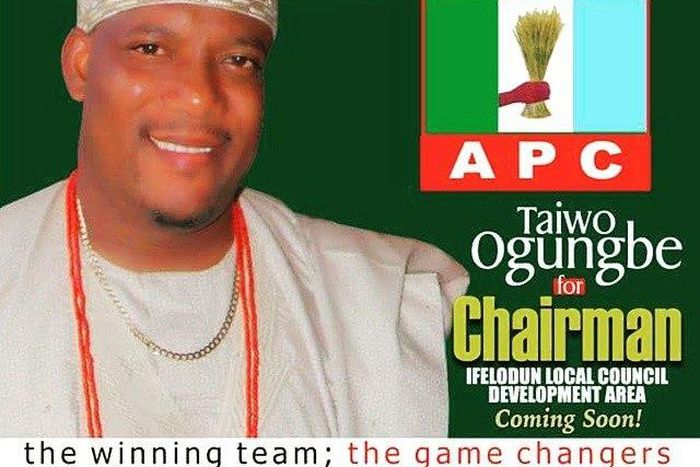 Taiwo Ogungbe's campaign poster