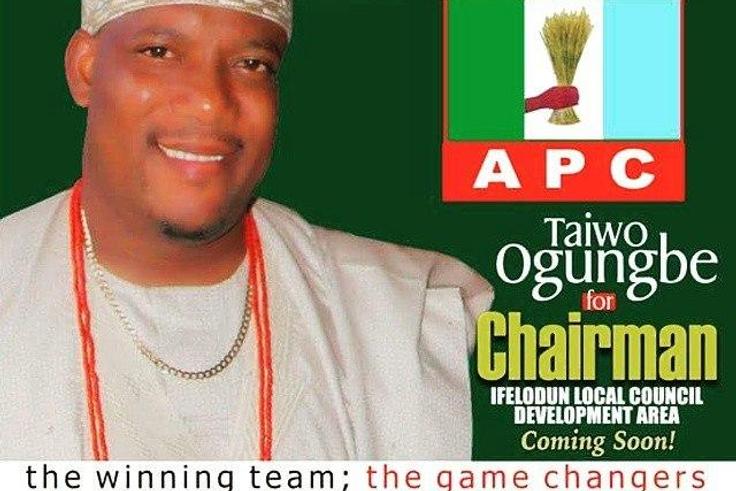 Taiwo Ogungbe's campaign poster
