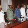 The newly appointed Service Chiefs meet with President Muhammadu Buhari