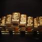 Gold bars are stacked at a safe deposit room of the ProAurum gold house in Munich March 6, 2014. REUTERS/Michael Dalder