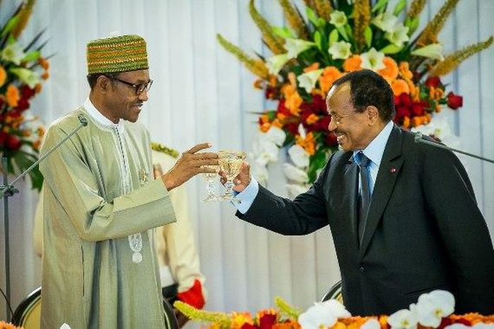 President Muhammadu Buhari attends state dinner in Cameroon
