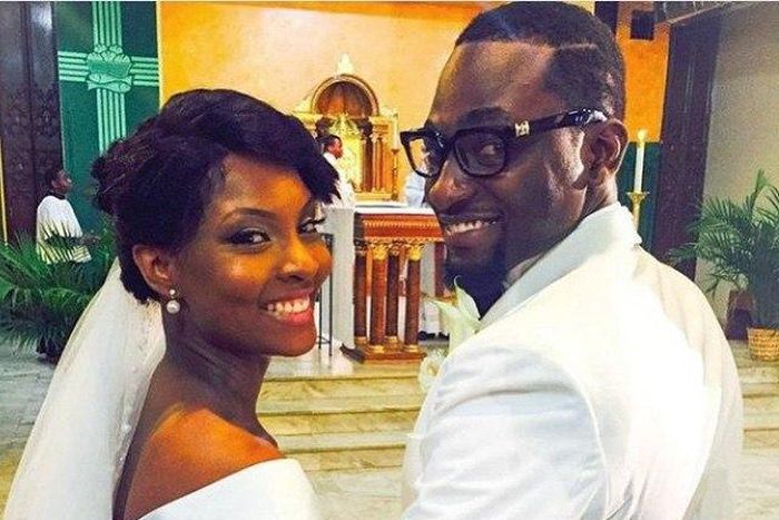 Gbenro Ajibade and his newly wedded wife, Osas Ighodaro