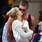 Chandler Parsons enjoy a quick kiss with Toni Garrn