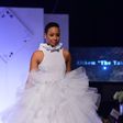 Elikem's fiancee, Pokello in one of Elikem The Tailor's pieces