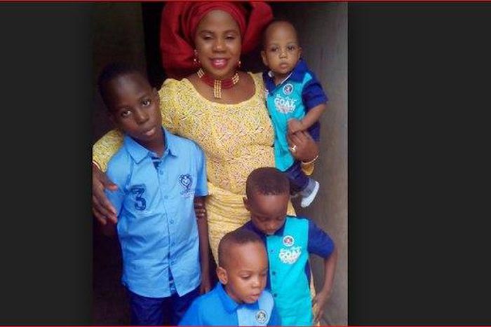 The kids and their mother