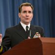 Pentagon Press Secretary Navy Rear Adm. John Kirby briefs reporters at the Pentagon, United States.