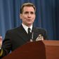 Pentagon Press Secretary Navy Rear Adm. John Kirby briefs reporters at the Pentagon, United States.