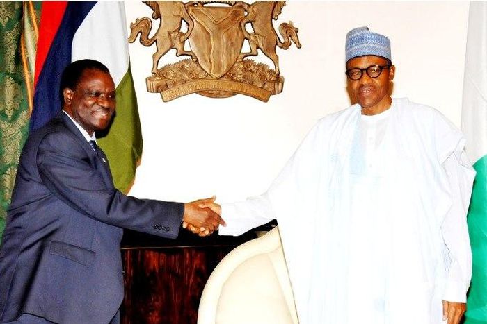 President Muhammadu Buhari  meets with President of ECOWAS Commission, Kadre Desire Ouedraogo on Thursday, June 25, 2015, in Abuja
