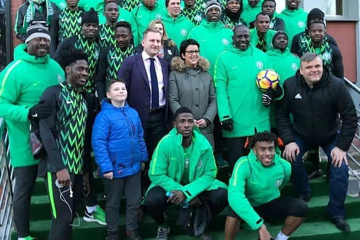 Super Eagles of Nigeria and Nike officials