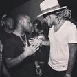 Nigerian popstar, Davido shaking hands with U.S. rapper, future