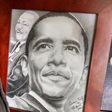 Portrait of Obama created by Richard Matt