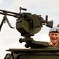 Prince Harry in a British Army vehicle