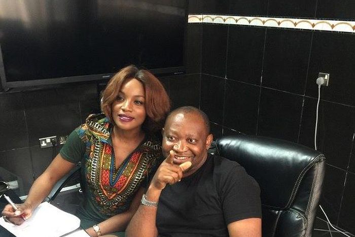 Seyi  Shay was present at the UPGMC headquarters in Lagos with C.E.O Paul Okoye to sign the contract.