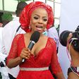Toke Makinwa looking stunning in her red Aso Ebi