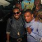Quilox boss, Shina Peller welcoming D'banj as he arrives the night club for his birthday party