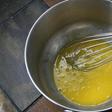 Whisked raw eggs
