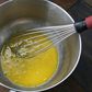 Whisked raw eggs