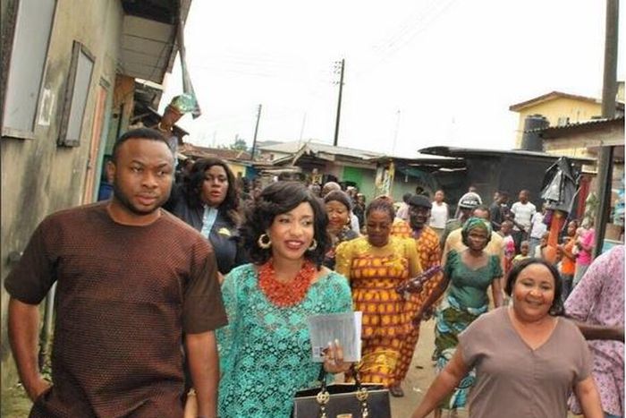 Churchill Olakunle Oladunni and Tonto Dikeh in Port-Harcourt