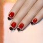 Modern half moon nail art