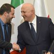 Salvini (L), seen with Polish Interior Minister Joachim Brudzinski (R), said "we have a new plan for Europe"