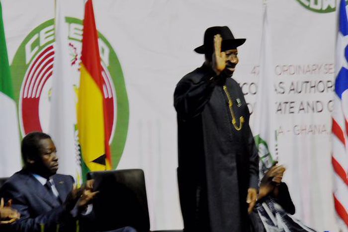 President Goodluck Jonathan attends 47th ECOWAS Authority Heads of State meeting in Accra, Ghana.