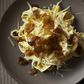 pasta with yogurt and caramelized onions