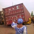A container accident in Lagos